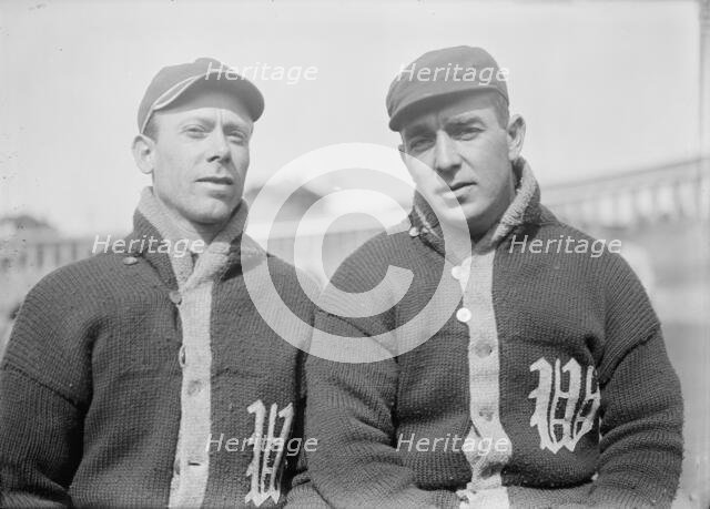 Bob Groom, Frank Laporte, Washington Al, at University of Virginia, Charlottesville..., c1912-1913. Creator: Harris & Ewing.