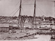 Wharf opposite Richmond, ca. 1865. Creators: John Reekie, Alexander Gardner.