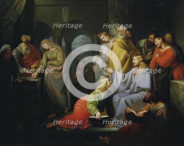 The widow's mite, 1836. Creator: Ignaz Dullinger.