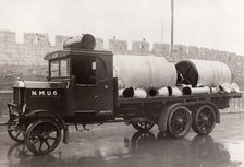 NMU (Northern Motor Utilities) flat-backed lorry, York, Yorkshire, 1918. Artist: Unknown