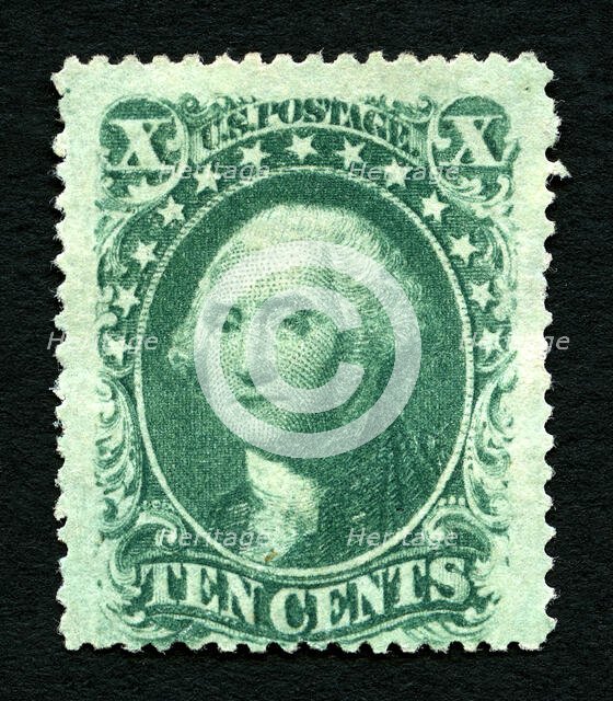 10c Washington type V single, 1859. Creator: Unknown.