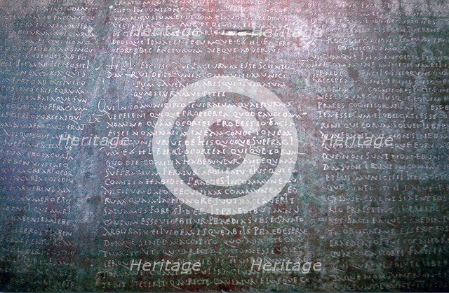 Roman Latin inscription on stone from Spain. Artist: Unknown