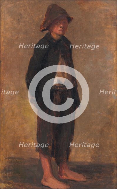 Study of a standing boy, c1900. Creator: Elemír Halász-Hradil.