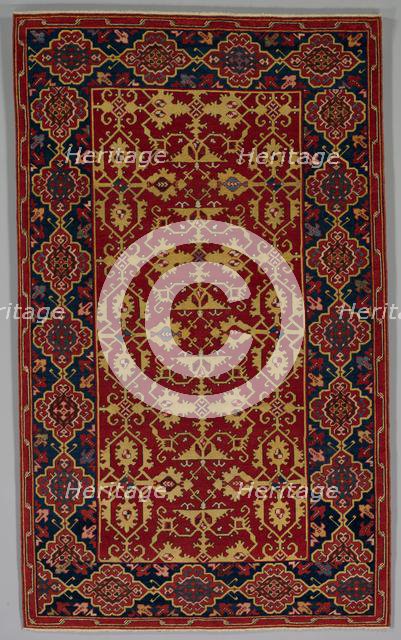 Classical Turkish Carpet with the Lotto Pattern, 1600-1650. Creator: Unknown.