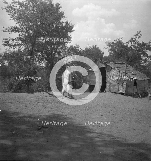 The home of a family in Oklahoma County, Elm Grove, Oklahoma, 1936. Creator: Dorothea Lange.