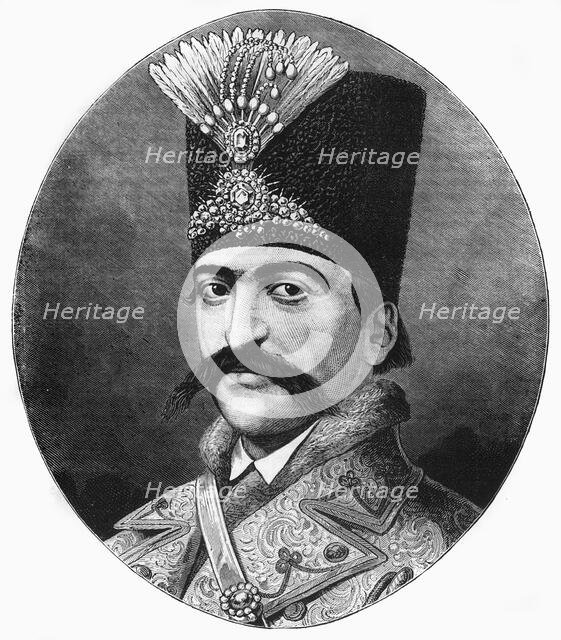 'Portrait of Nasser-Ed-Deen, Shah of Persia', c1891. Creator: James Grant.