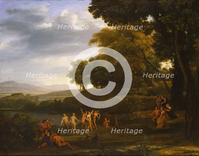 Landscape with Dancing Satyrs and Nymphs, 1646. Artist: Lorrain, Claude (1600-1682)