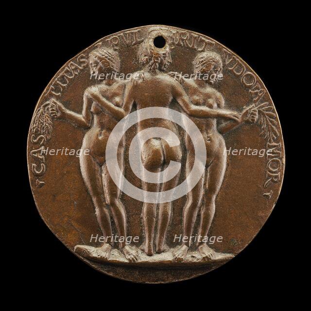The Three Graces [reverse], c. 1486. Creator: Niccolo Fiorentino.