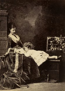 Grand Duchess Maria Fyodorovna with son, Nicholas Alexandrovich, 1872.