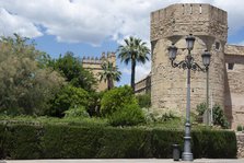 Exterior of The Alcázar (de los Reyes Cristianos or Christian Kings), Cordoba, Spain, 2023. Creator: Ethel Davies.