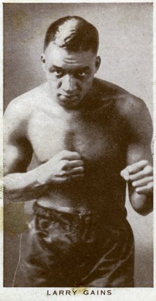 Larry Gains, Canadian boxer, 1938. Artist: Unknown