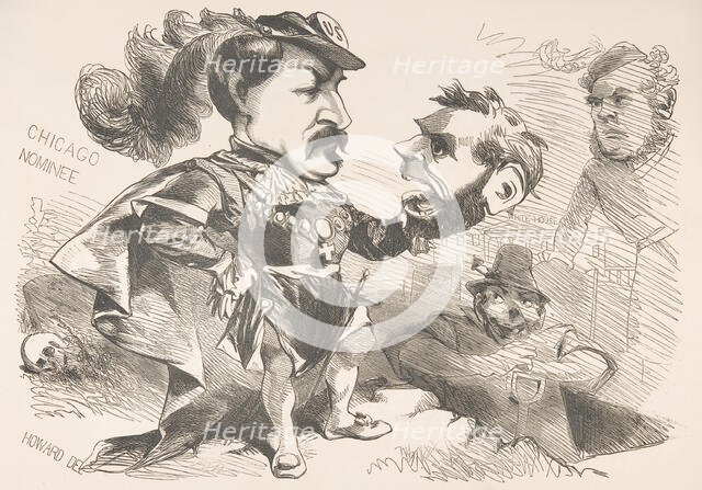Chicago Nominee: "I knew him, Horatio; a fellow of infinite jest...Where be your gibes now..., 1864. Creator: John L Magee.