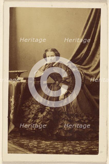 Portrait of a girl seated, 1865-1870. Creator: Unknown.