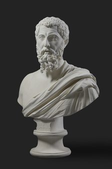 Bust of bearded man, from Smyrna, 170-200. Artist: Unknown.