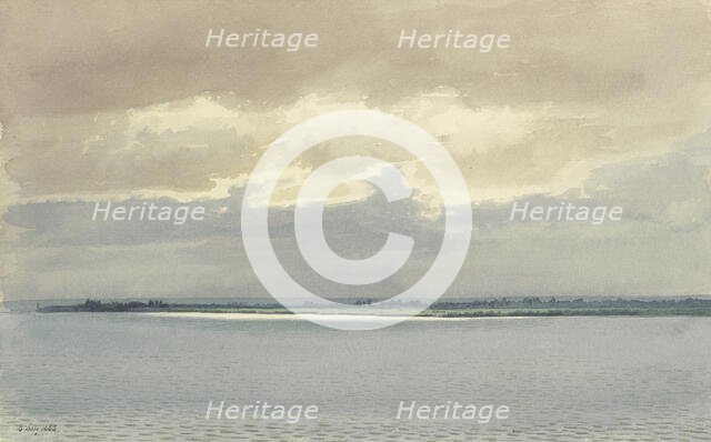 Flat landscape, 1863. Creator: Carl Theodor Reiffenstein.