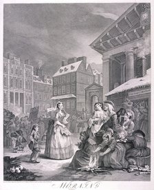 'Morning', plate I from Times of Day, 1738. Artist: William Hogarth