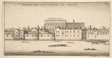 Palatium Regis prope Londinum, vulgo White-hall (Royal Palace of Whitehall, London), ca. 1647. Creator: Wenceslaus Hollar.