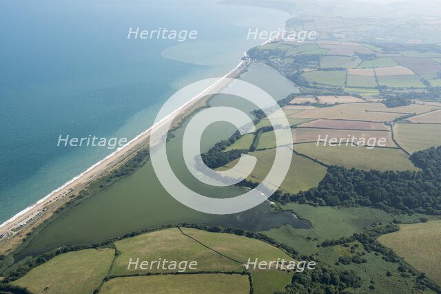 Slapton Ley nature reserve and Slapton Sands beach, Slapton, Devon, 2016. Creator: Damian Grady.