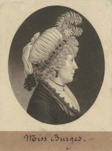 Miss Burges, 1799. Creator: Charles Balthazar Julien Févret de Saint-Mémin.