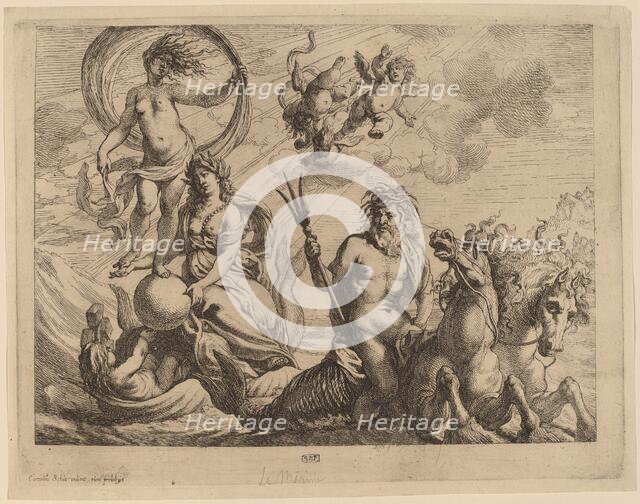Neptune with Two Horses on the Sea. Creator: Cornelis Schut I.