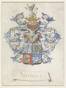Family crest, possibly of the genus of Zaanen, 1600-1749. Creator: Anon.
