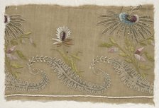 Fragment of Embroidery, 18th century. Creator: Unknown.