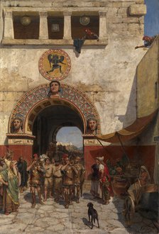 Gate in Volterra, Etruria. Artist: Svedomsky, Alexander Alexandrovich (1848-1911)