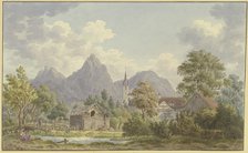 View of Brunnen in the Canton of Schwyz, 1798. Creator: Achilles Benz.