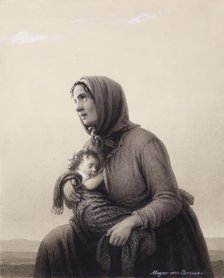 Kneeling Peasant Woman, mid 19th century. Creator: Johann Georg Meyer.