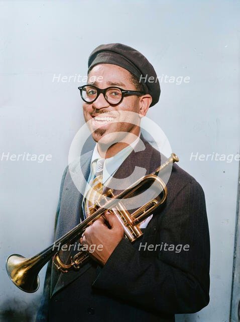 Portrait of Dizzy Gillespie, New York, N.Y., ca. May 1947. Creator: William Paul Gottlieb.