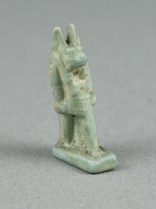 Amulet of the God Anubis, Egypt, Late Period-Ptolemaic Period (664-30 BCE). Creator: Unknown.