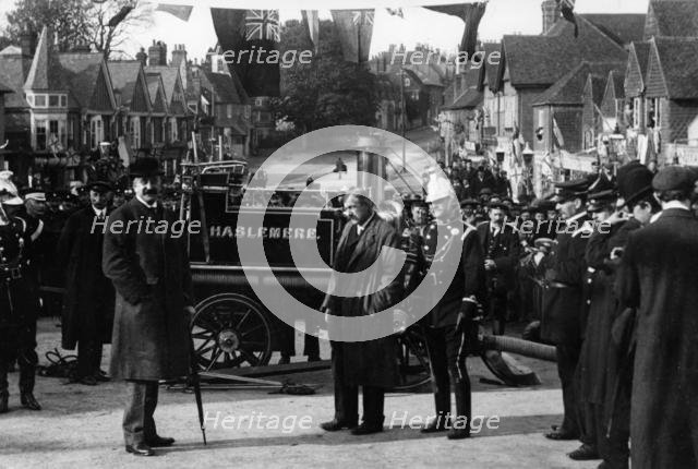 1890's Steam Fire Pump in Haslemere. Creator: Unknown.