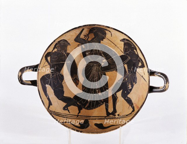 Lekythos with the figure of Athena between Hector and Achilles, from Empúries.