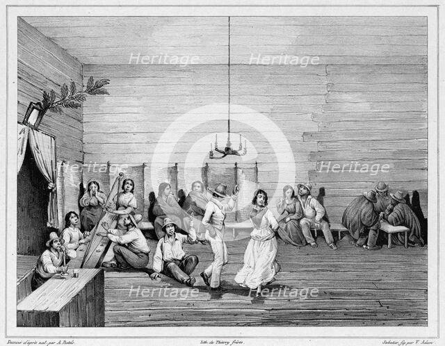 Dance of the People at Valparaiso, Chile, 19th century. Creators: Alexander Postels, Victor Adam, Leon Jean-Baptiste Sabatier.