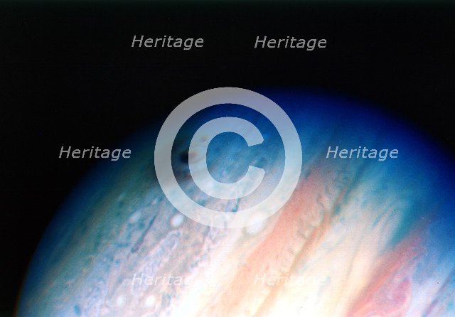 Comet Shoemaker-Levy colliding with Jupiter, 20 July 1994. Artist: Unknown