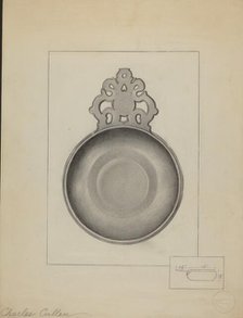 Pewter Porringer, c. 1936. Creator: Charles Cullen.