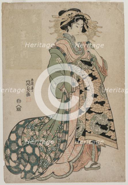 The Courtesan Shiratama of the Tamaya, c. early 1810s. Creator: Utagawa Kunisada (Japanese, 1786-1865).