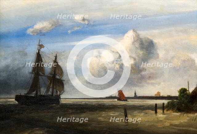 The mouth of the Scheldt river, 1854. Creator: Jongkind, Johan Barthold (1819-1891).