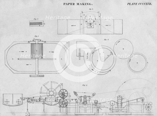 'Paper Making', c1813. Artist: John Moffat.