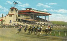 'New Club House and Grand Stand, Agua Caliente Jockey Club', c1939. Artist: Unknown.