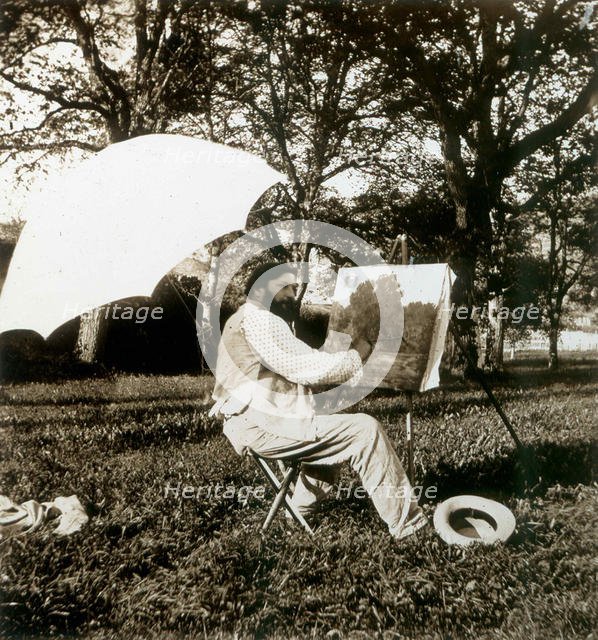Gustave Courbet, 1864. Creator: Feyen, Jacques-Eugène (1815-1908).