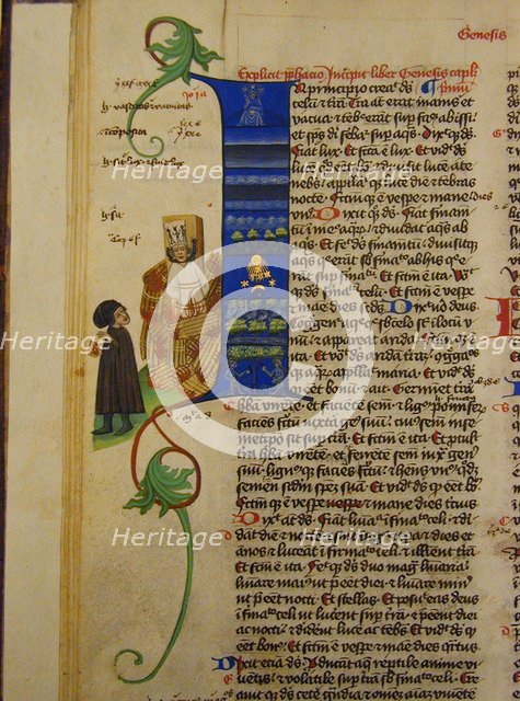 The burning of John Hus (From the Martinitz Bible). Artist: Petrus de Mladoniovicz, (Petr z Mladonovic) (ca 1390-1451)