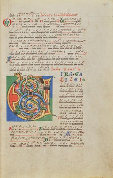 Inhabited Initial V; Stammheim Missal, probably 1170s. Creator: Unknown.