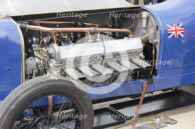 1925 Sunbeam 350 hp engine at Pendine Sands 2015. Creator: Unknown.