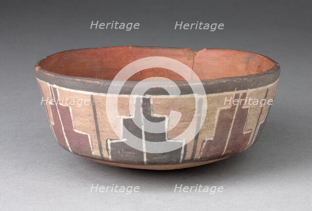 Bowl with Repeated Stepped Motif, 180 B.C./A.D. 500. Creator: Unknown.