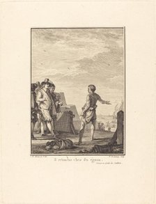 Discours sur l'égalité des conditions: Il retourne chez ses égaux, 1778. Creator: Nicolas Delaunay.