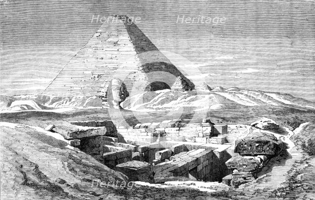 The Prince of Wales' Visit to Egypt: the Sphinx at Djizeh and the recent excavations around..., 1862 Creator: Unknown.