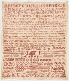 Sampler, 1800s. Creator: Unknown.