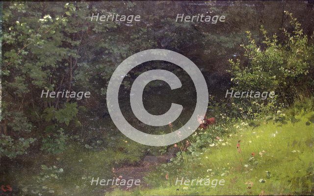 Fox in the Wood, 1874. Creator: Carl Schoyen.