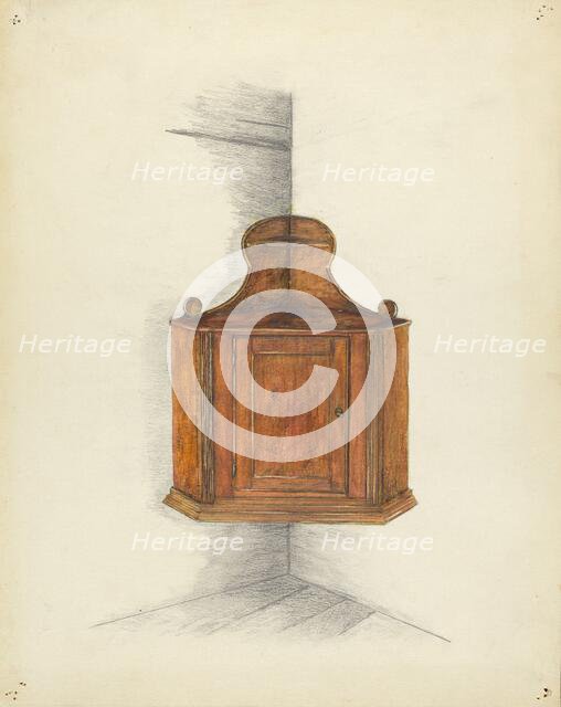 Corner Cupboard, c. 1953. Creator: Meyer Goldbaum.